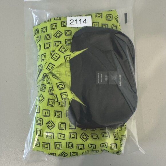 Ali Miles Tunic Top Size S Green Black Geometric Button Front Art to wear - Picture 12 of 12